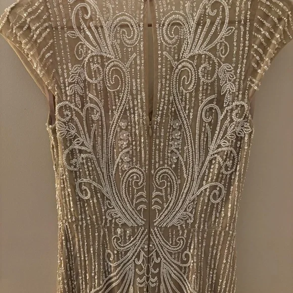 BHLDN White/Cream Beaded Gown - Size 4 - Picture 3 of 9